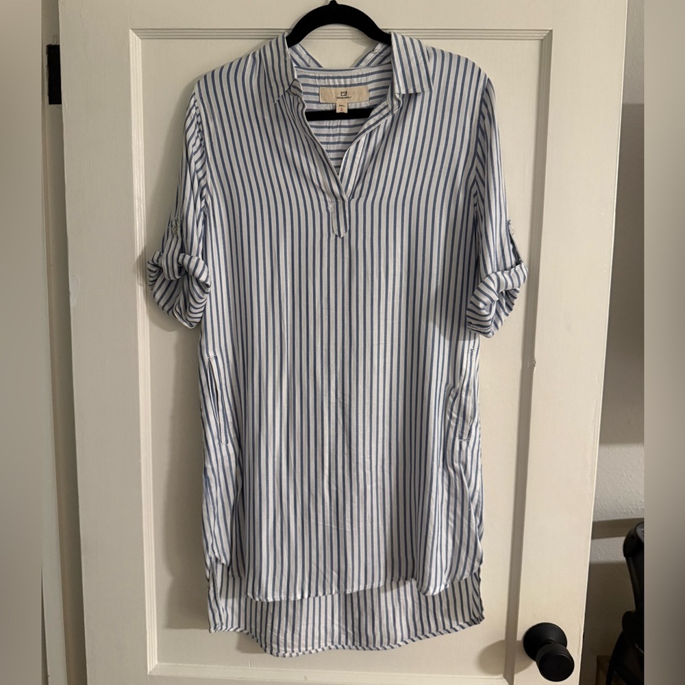 Thread & Supply Blue and White Striped Dress